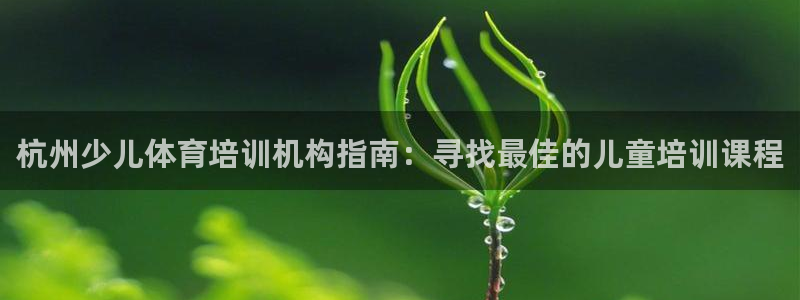 焦点娱乐平台注册账号是什么：杭州少儿体育培训机构指南