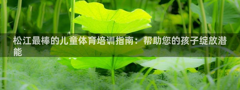 焦点娱乐平台是正规的吗：松江最棒的儿童体育培训指南：