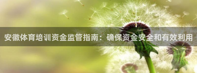 焦点娱乐拉菲：安徽体育培训资金监管指南：确保资金安全