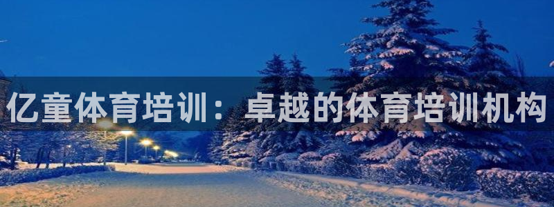 焦点娱乐官方网站下载手机版：亿童体育培训：卓越的体育